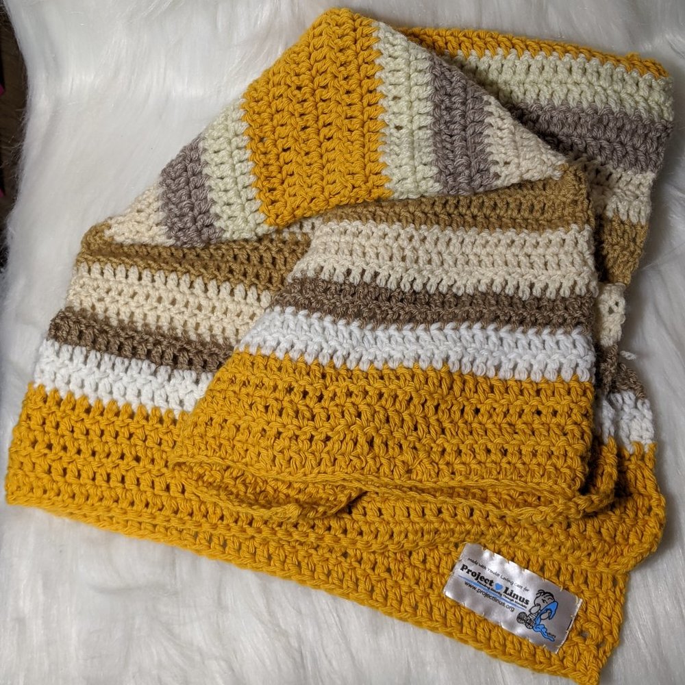 Crocheted Earth Toned Baby Blanket